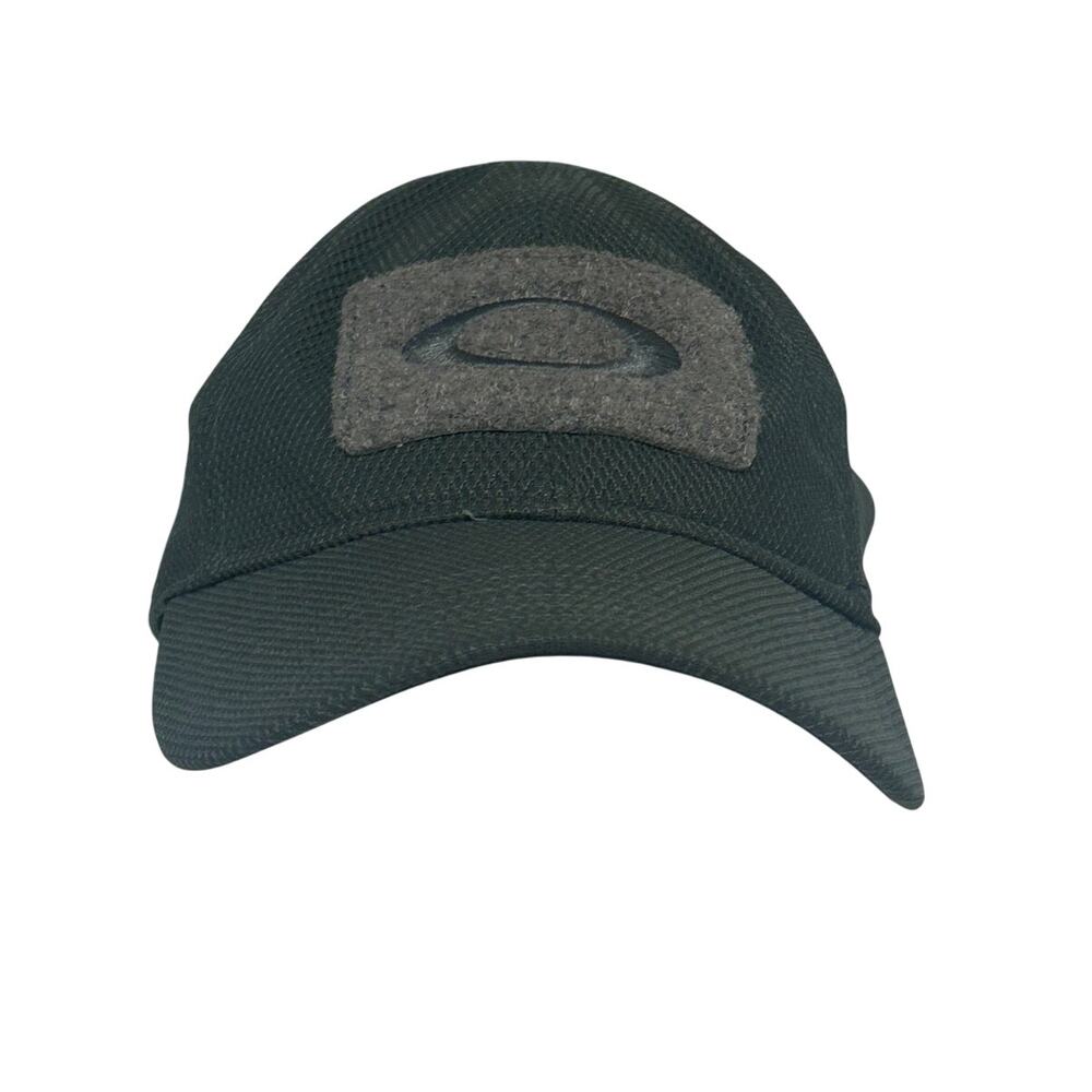 Oakley Black SI tactical ball cap tonal gray ellipse logo hook and loop patch